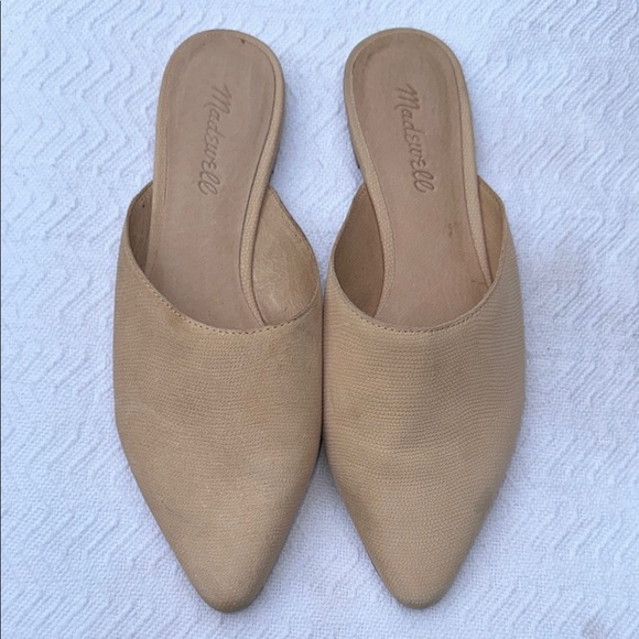 Madewell Tan Pointed-Toe Mules Size 7.5 - Picture 1 of 8